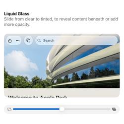 Chapter Liquid Glass slider image.
